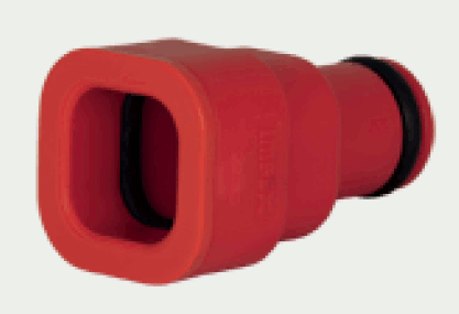 Impex verloop vierkant naar rond (rood)