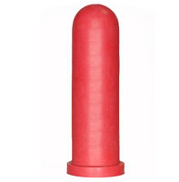Speen rood, recht 100 mm, x-gat