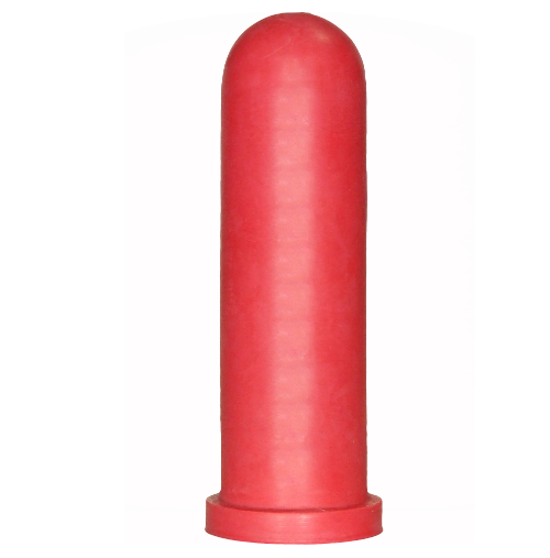 Speen rood, recht 100 mm, x-gat