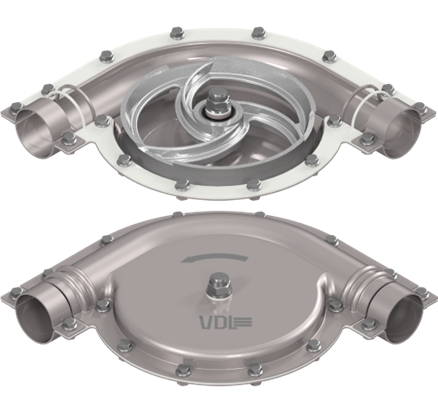 Bocht 90° VDL600 klein verzinkt met gietijzeren wiel